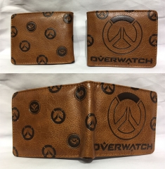 Overwatch Cosplay Hot Game Cartoon PU Anime Wallet Bifold Coin Purse