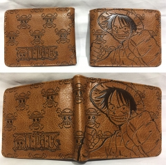 One Piece Cosplay Cartoon PU Anime Wallet Bifold Coin Purse