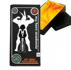 Boku No Hero Academia/My Hero Academia Black Long Wallet PU Leather Bifold Wallets Women Coin Purse
