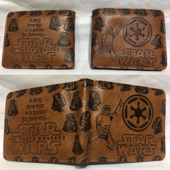 Star War Cosplay Hot Movie Cartoon PU Anime Wallet Bifold Coin Purse