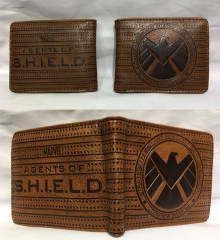 Marvel S.H.I.E.L.D. Cosplay Hot Cartoon PU Anime Wallet Bifold Coin Purse