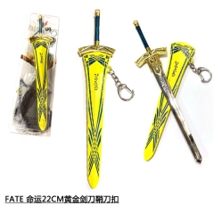 Fate Grand Order Cosplay Cartoon Cool Keyring Pendant Anime Sword Keychain