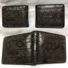 Naruto Cosplay Hot Cartoon PU Anime Wallet Bifold Coin Purse