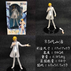 24cm One Piece 83 Generation Sanji Cartoon Model Toy Statue Anime PVC Figures