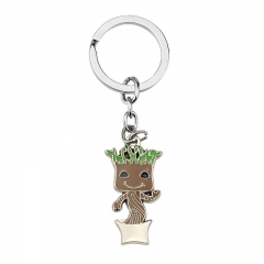 Movie Guardians Of The Galaxy Groot Cartoon Alloy Keychain Decoration Pendant