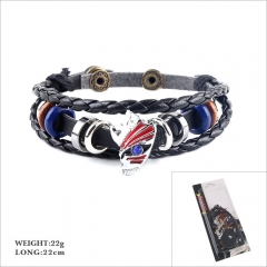 Bleach Cosplay Cartoon Woven Leather Bangles Anime Bracelet