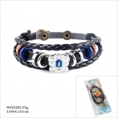 Hitman Reborn Cosplay Cartoon Woven Leather Bangles Anime Bracelet