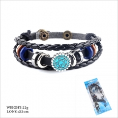 Kuroshitsuji / Black Butler Cosplay Cartoon Woven Leather Bangles Anime Bracelet