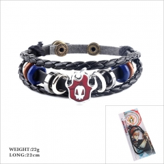 Bleach Cosplay Cartoon Woven Leather Bangles Anime Bracelet