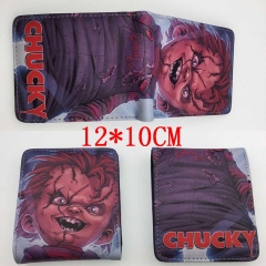 Child's Play Chucky Hot Anime Cartoon PU Wallet Bifold Coin Purse