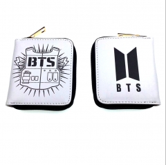 K-POP BTS Bulletproof Boy Scouts Anime Cartoon PU Wallet Bifold Coin Purse