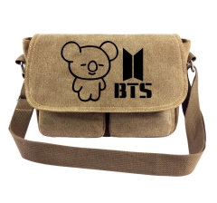 K-POP BTS Bulletproof Boy Scouts Cartoon Canvas Crossbody Bag Student Anime Shoulder Bag