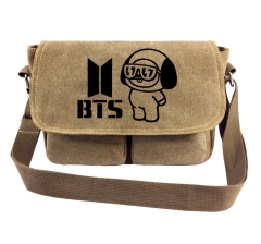 K-POP BTS Bulletproof Boy Scouts Cartoon Canvas Crossbody Bag Student Anime Shoulder Bag