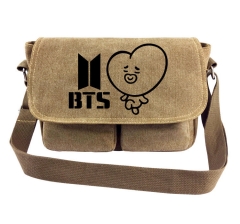 K-POP BTS Bulletproof Boy Scouts Cartoon Canvas Crossbody Bag Student Anime Shoulder Bag
