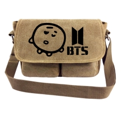K-POP BTS Bulletproof Boy Scouts Cartoon Canvas Crossbody Bag Student Anime Shoulder Bag