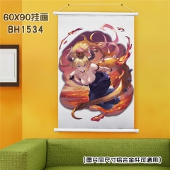 (60X90)BH1534-超级玛丽 库巴姬 游戏白色塑料杆挂画
