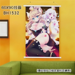 (60X90)BH1532-超级玛丽 库巴姬 游戏白色塑料杆挂画