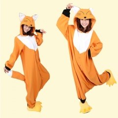 Animal Fox Cartoon Cosplay New Kawaii Pyjamas Warm Winter Anime Flannel Pyjamas