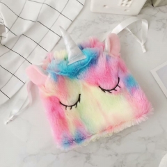 Unicorn Cartoon Cute Anime Plush Drawstring Bag Fashion Anime Bag 20*20cm