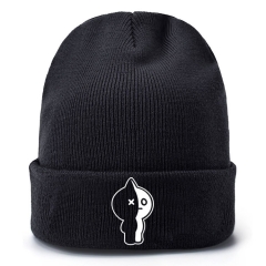 K-POP BTS Bulletproof Boy Scouts Cartoon Thick For Winter Hat Warm Decoration Wool Hat