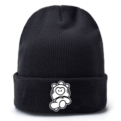 K-POP BTS Bulletproof Boy Scouts Cartoon Thick For Winter Hat Warm Decoration Wool Hat
