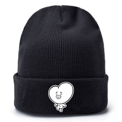 K-POP BTS Bulletproof Boy Scouts ARMY Cartoon Thick For Winter Hat Warm Decoration Wool Hat