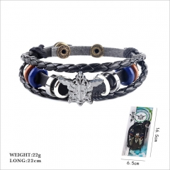 Kuroshitsuji / Black Butler Cosplay Cartoon Woven Leather Bangles Anime Bracelet