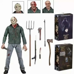 NECA FRIDAY THE 13 黑色星期五 杰森 JASON 豪华版 3D版 全高约：7寸 全关节可动 全新盒装现货