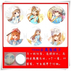 工作细胞 6个装 75mm金属圈镜子