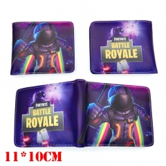 Fortnite Game Colorful Cartoon PU Bifold Coin Purse Anime Wallet