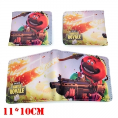 Fortnite Game Colorful Cartoon PU Bifold Coin Purse Anime Wallet