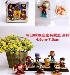 4代8款底座盒装复仇者联盟公仔