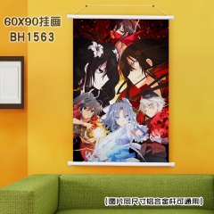 (60X90)BH1563-闪乱神乐 动漫白色塑料杆挂画