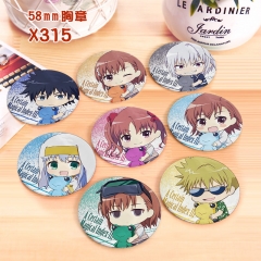 Toaru Kagaku no Railgun Cartoon Brooch Kawaii Fancy Pin ( 8Pcs Per Set )
