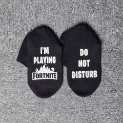 2018新款堡垒之夜同款中筒袜Fortnite男女袜子黑色袜棉游戏周边