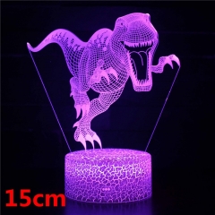 （裂纹底座: 七彩触摸+遥控）跨境专供恐龙系列3D小夜灯led遥控七彩触摸创意礼品灯床头灯台灯