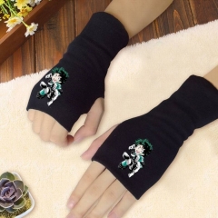 Cartoon My Hero Academia/Boku No Hero Academia Black Half Gloves Winter Warm Gloves