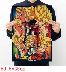 Dragon Ball Z Printing Cartoon Placard Home Decoration Retro Kraft Paper Anime Poster