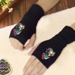 Cartoon My Hero Academia/Boku No Hero Academia Black Half Gloves Winter Warm Gloves