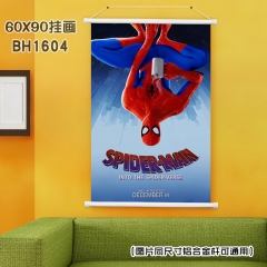 (60X90)BH1604-蜘蛛侠：平行宇宙 影视白色塑料杆挂画