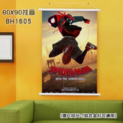 (60X90)BH1605-蜘蛛侠：平行宇宙 影视白色塑料杆挂画