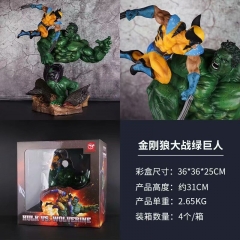 金刚狼VS绿巨人 雕像 高约36CM 重约2.7公斤