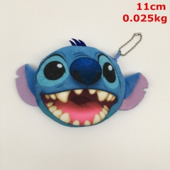 迪斯尼星际宝贝史迪仔stitch史迪奇零钱包毛绒书包挂件收纳袋子开口