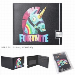 堡垒之夜 独角兽 树人格鲁特 丝印皮革二折油边钱包 9.5X11.5X1CM