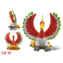 Pokemon Ho-Oh Cartoon Stuffed Doll Kawaii Anime Plush Toys 25cm