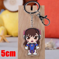 Overwatch D.va Game Pendant Key Ring Transparent Anime Acrylic Keychain