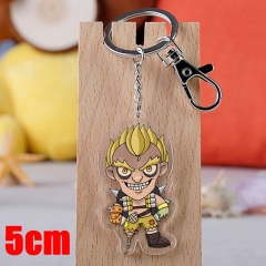 Overwatch JunkRat Game Pendant Key Ring Transparent Anime Acrylic Keychain