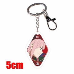 DARLING in the FRANXX 002 ZERO TWO Cartoon Pendant Key Ring Transparent Anime Acrylic Keychain