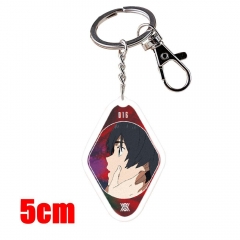 DARLING in the FRANXX HIRO Cartoon Pendant Key Ring Transparent Anime Acrylic Keychain