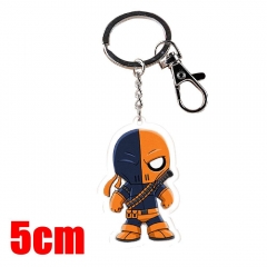 DC Comics Justice League Deathstroke Movie Pendant Key Ring Transparent Anime Acrylic Keychain
